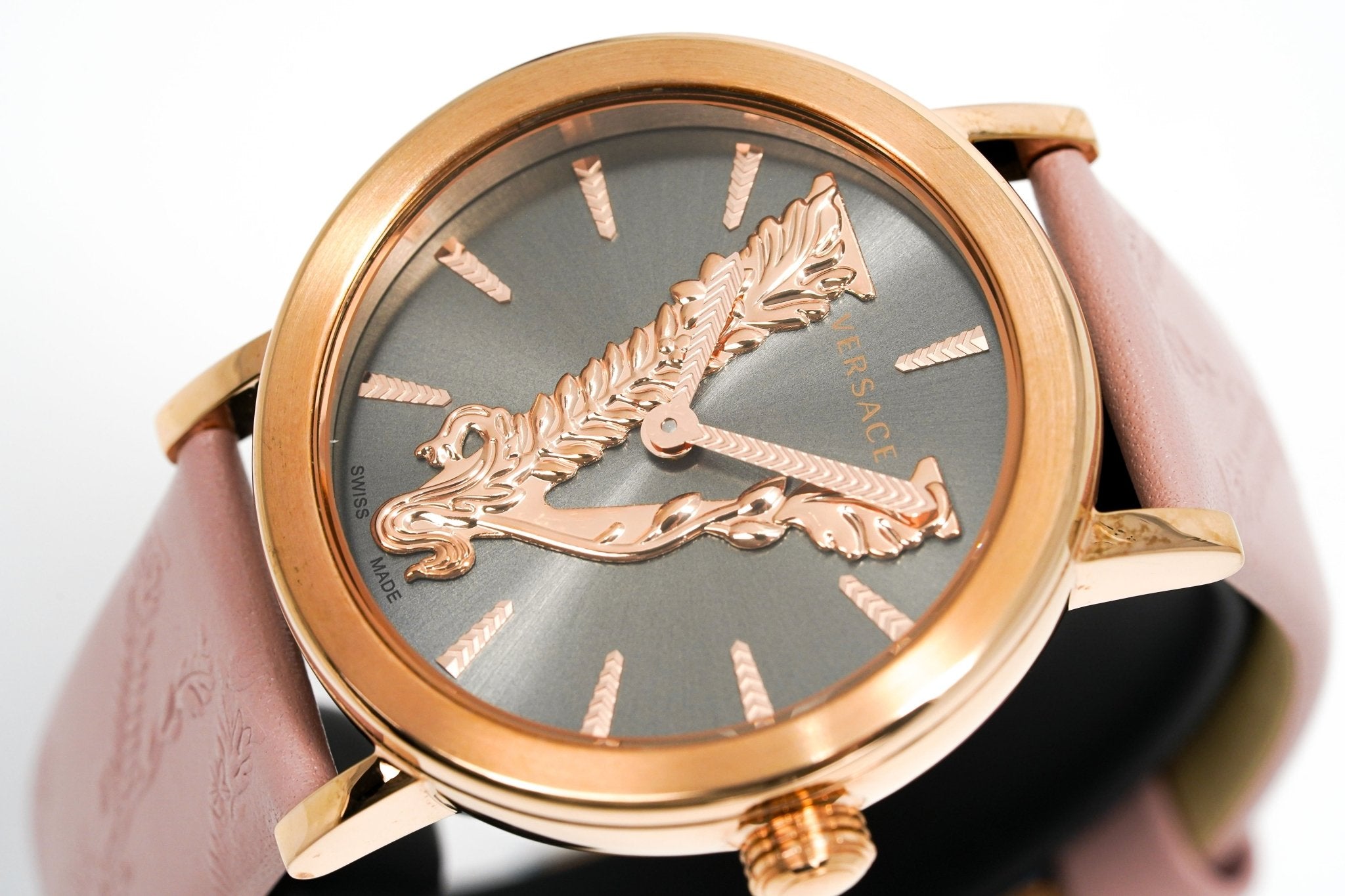 Versace Ladies Watch Virtus IP Rose Gold Pink