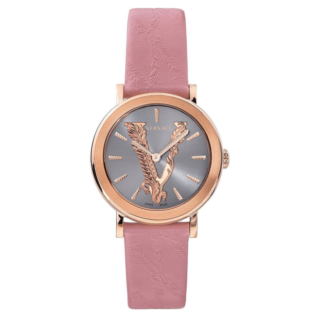 Versace Ladies Watch Virtus IP Rose Gold Pink