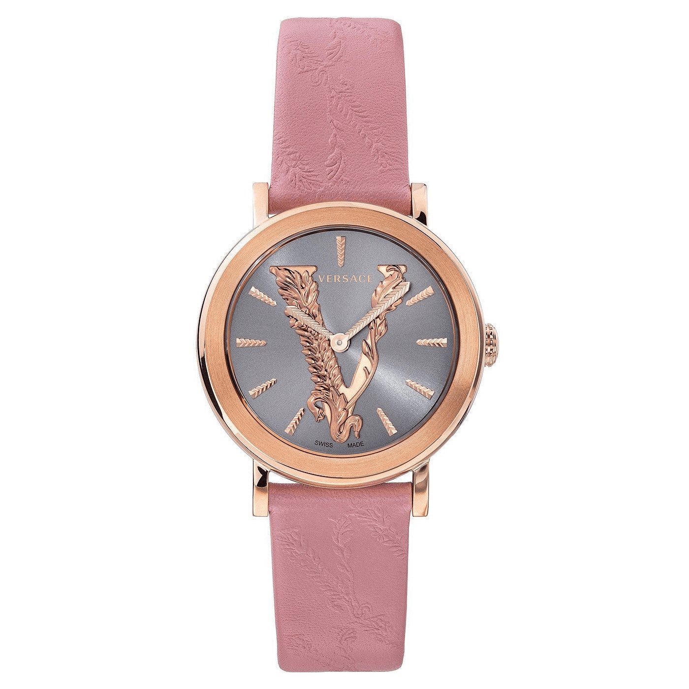 Versace Ladies Watch Virtus IP Rose Gold Pink