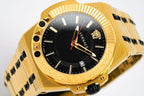 Versace Men's Watch Chain Reaction Gold Black Bracelet