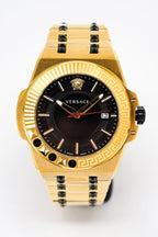 Versace Men's Watch Chain Reaction Gold Black Bracelet