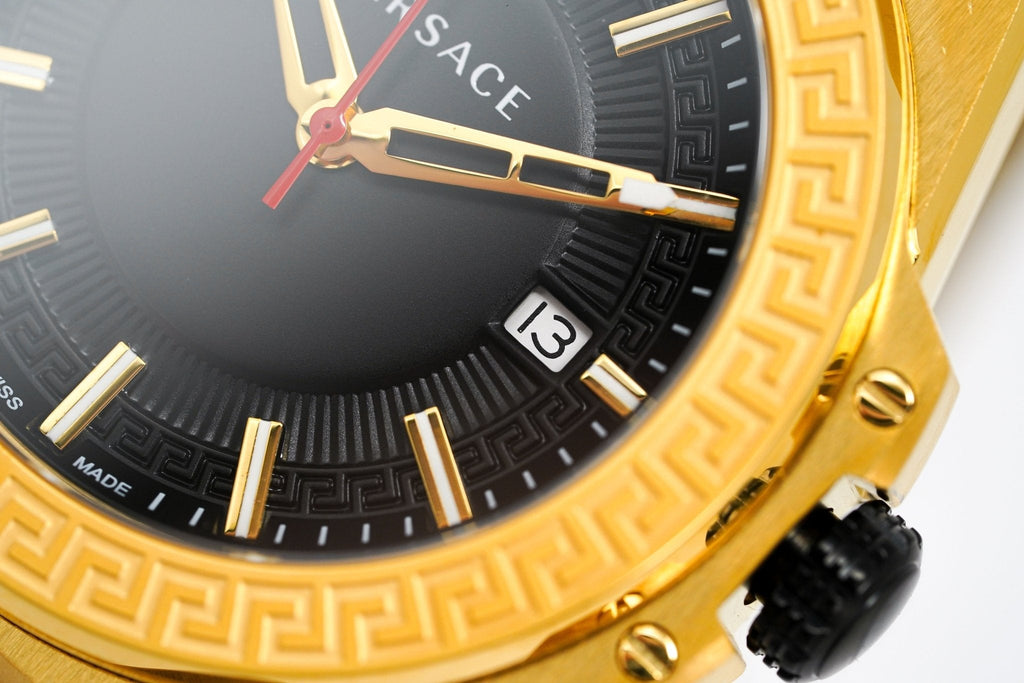 Versace Men's Watch Chain Reaction Gold Black Bracelet