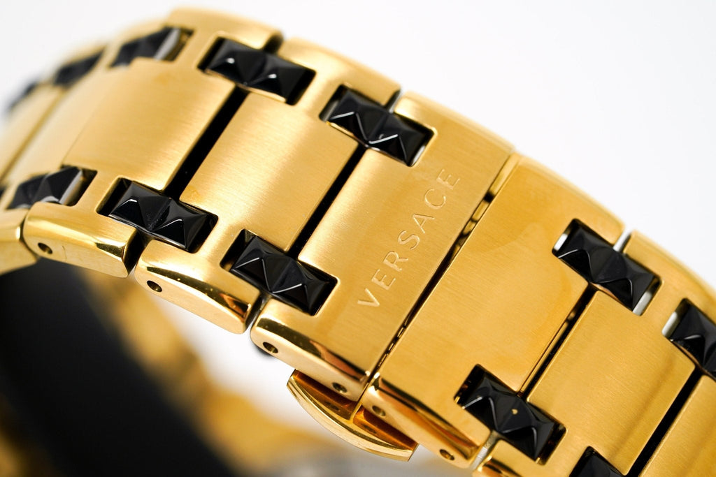 Versace Men's Watch Chain Reaction Gold Black Bracelet