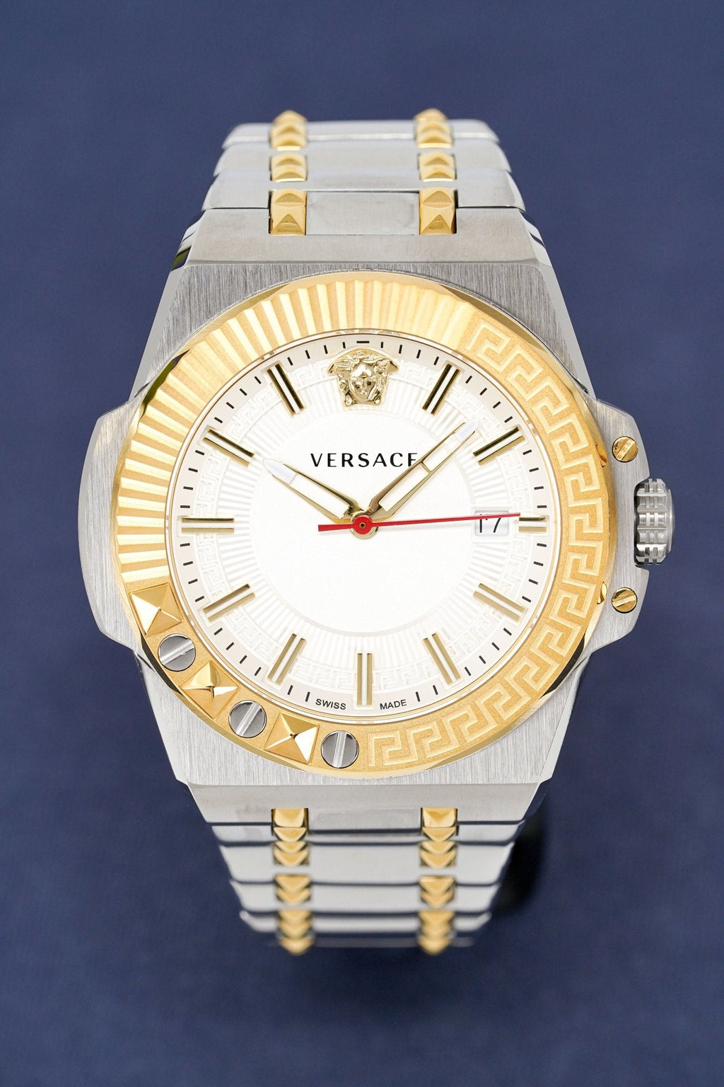 Versace Men's Chain Reaction Two-Tone Silver