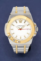 Versace Men's Chain Reaction Two-Tone Silver