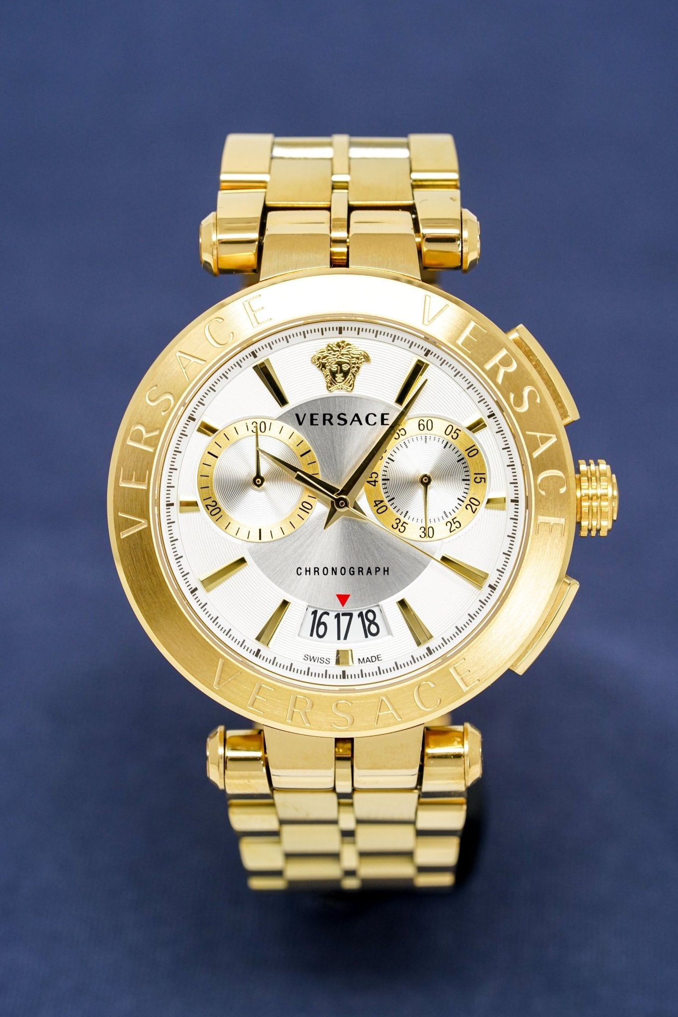 Versace Men's Chronograph Watch Aion Gold