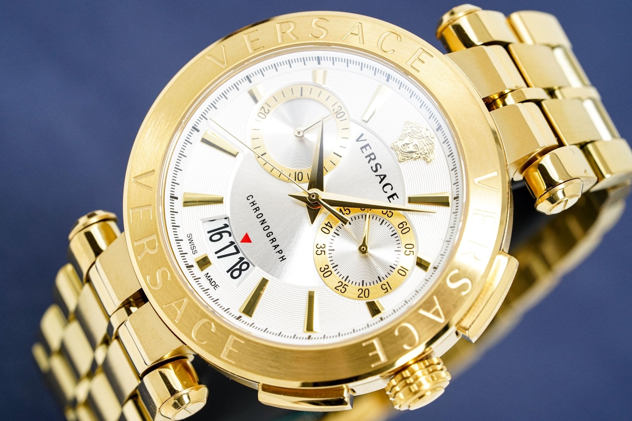 Versace Men's Chronograph Watch Aion Gold