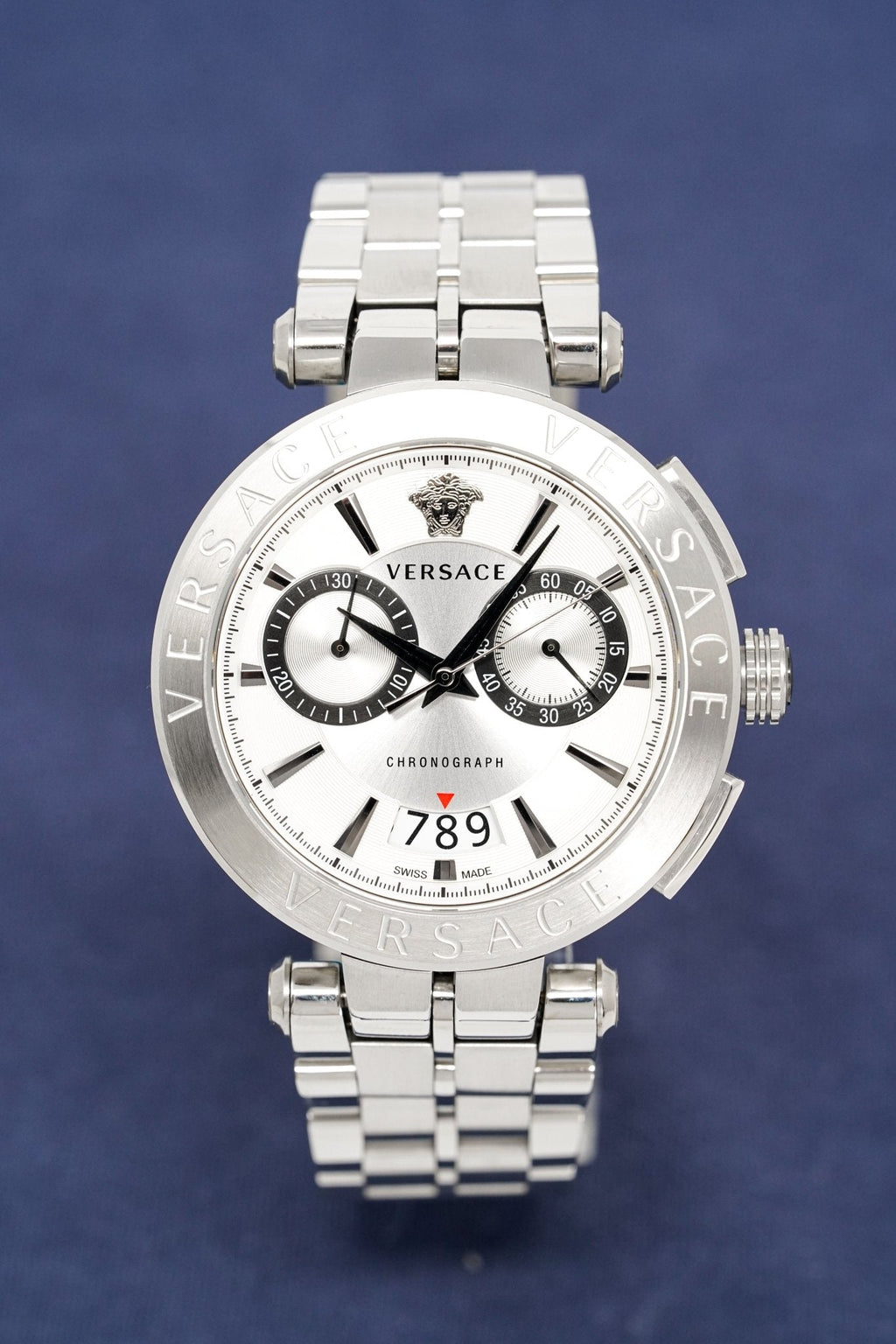 Versace Men's Chronograph Watch Aion Silver