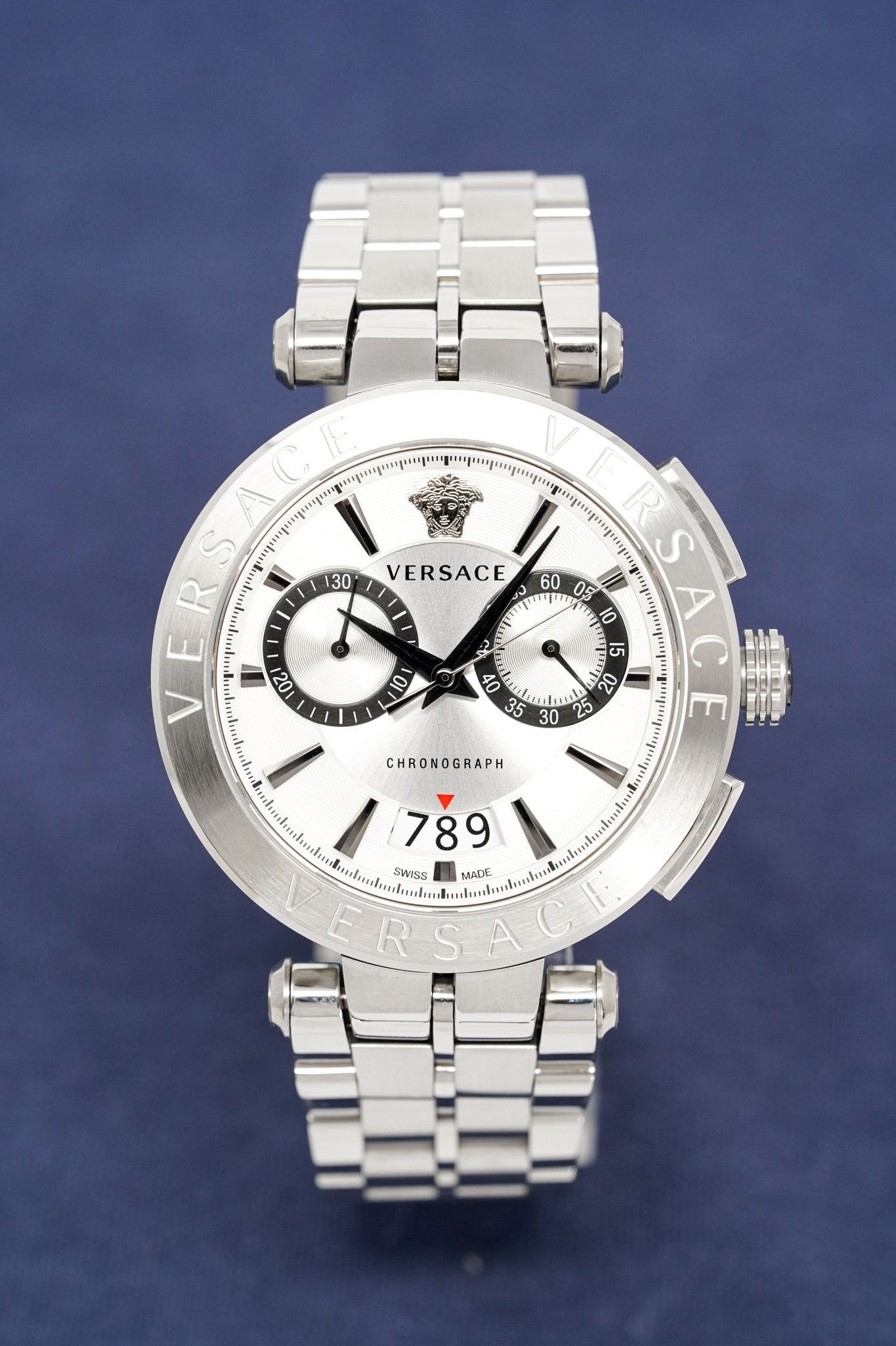 Versace Men's Chronograph Watch Aion Silver