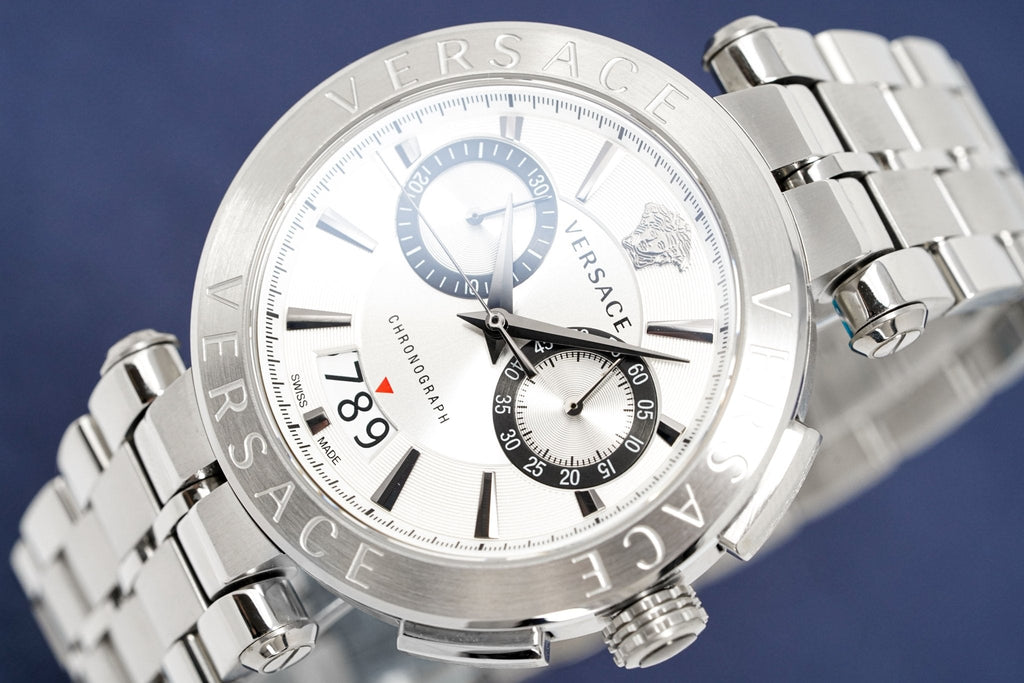 Versace Men's Chronograph Watch Aion Silver