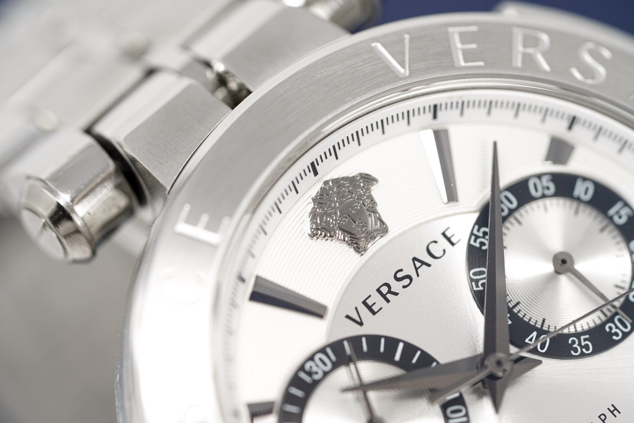Versace Men's Chronograph Watch Aion Silver