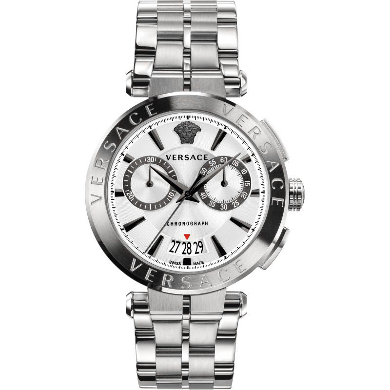 Versace Men's Chronograph Watch Aion Silver