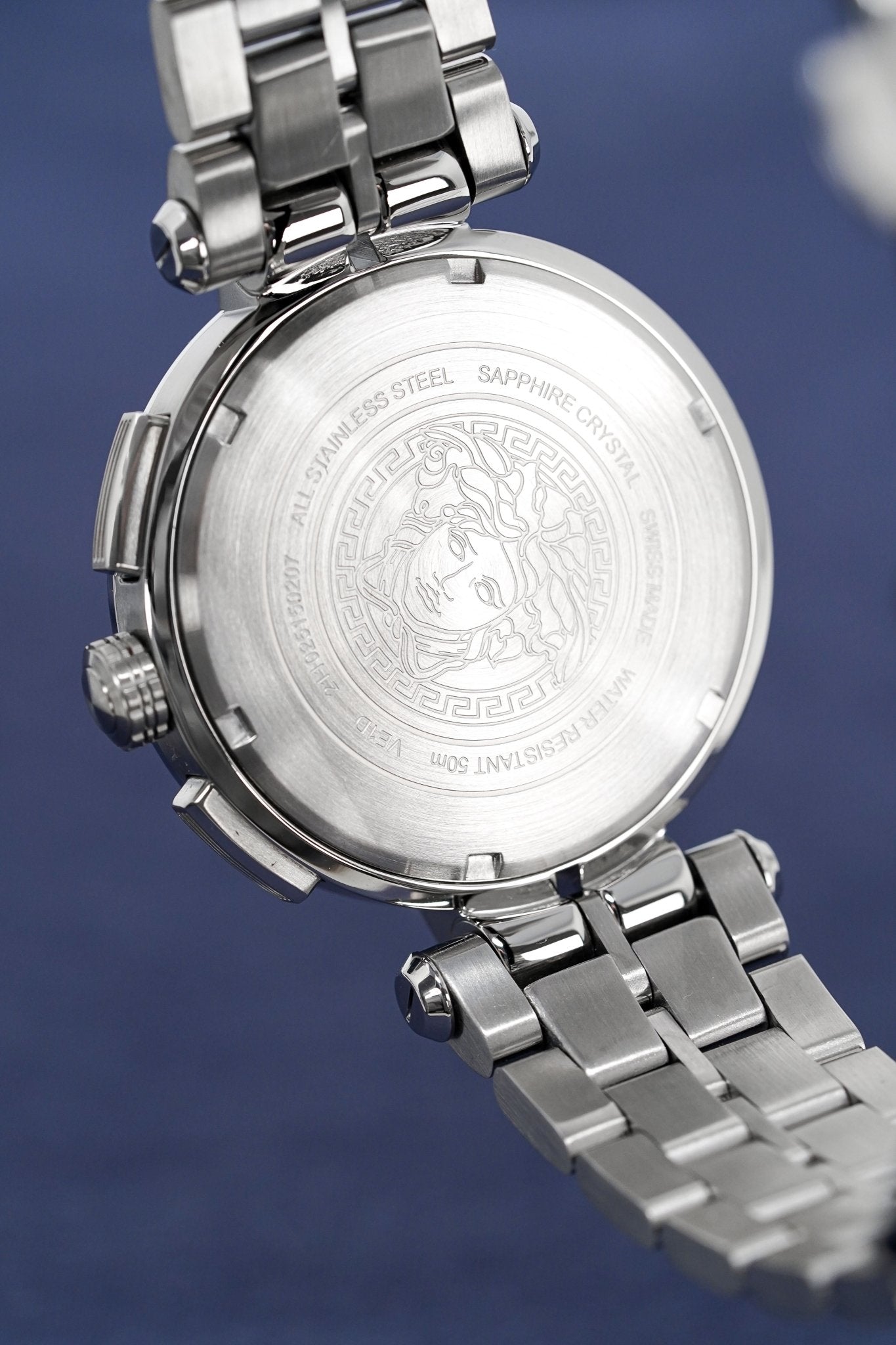 Versace Men's Watch Aion Chronograph 45mm White Silver