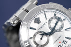 Versace Men's Watch Aion Chronograph 45mm White Silver