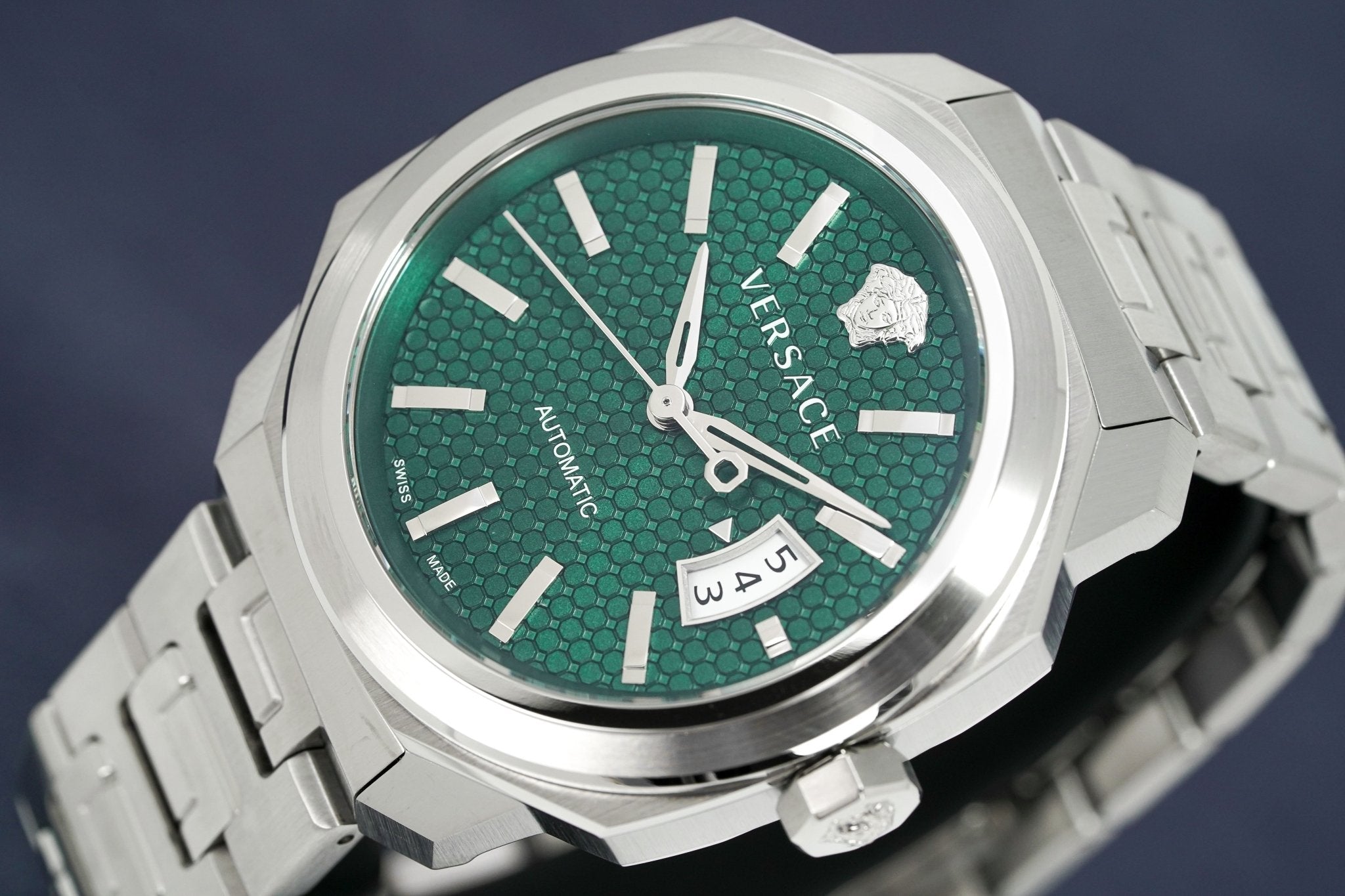Versace Men's Watch Dylos Automatic Green Bracelet
