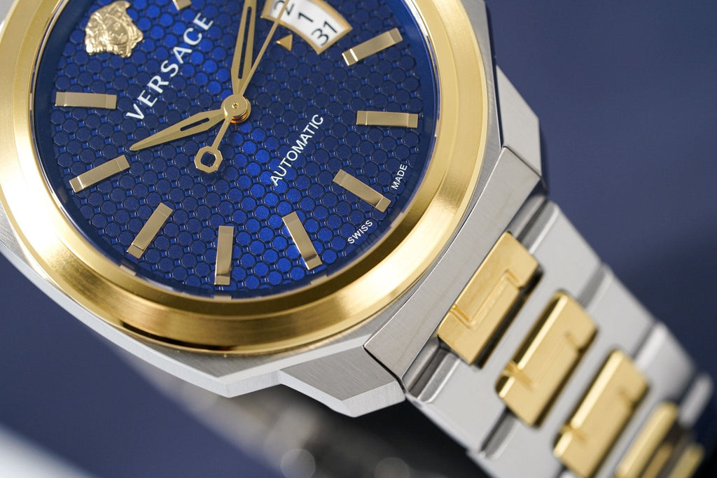 Versace Men's Watch Dylos Automatic  Blue Two-Tone