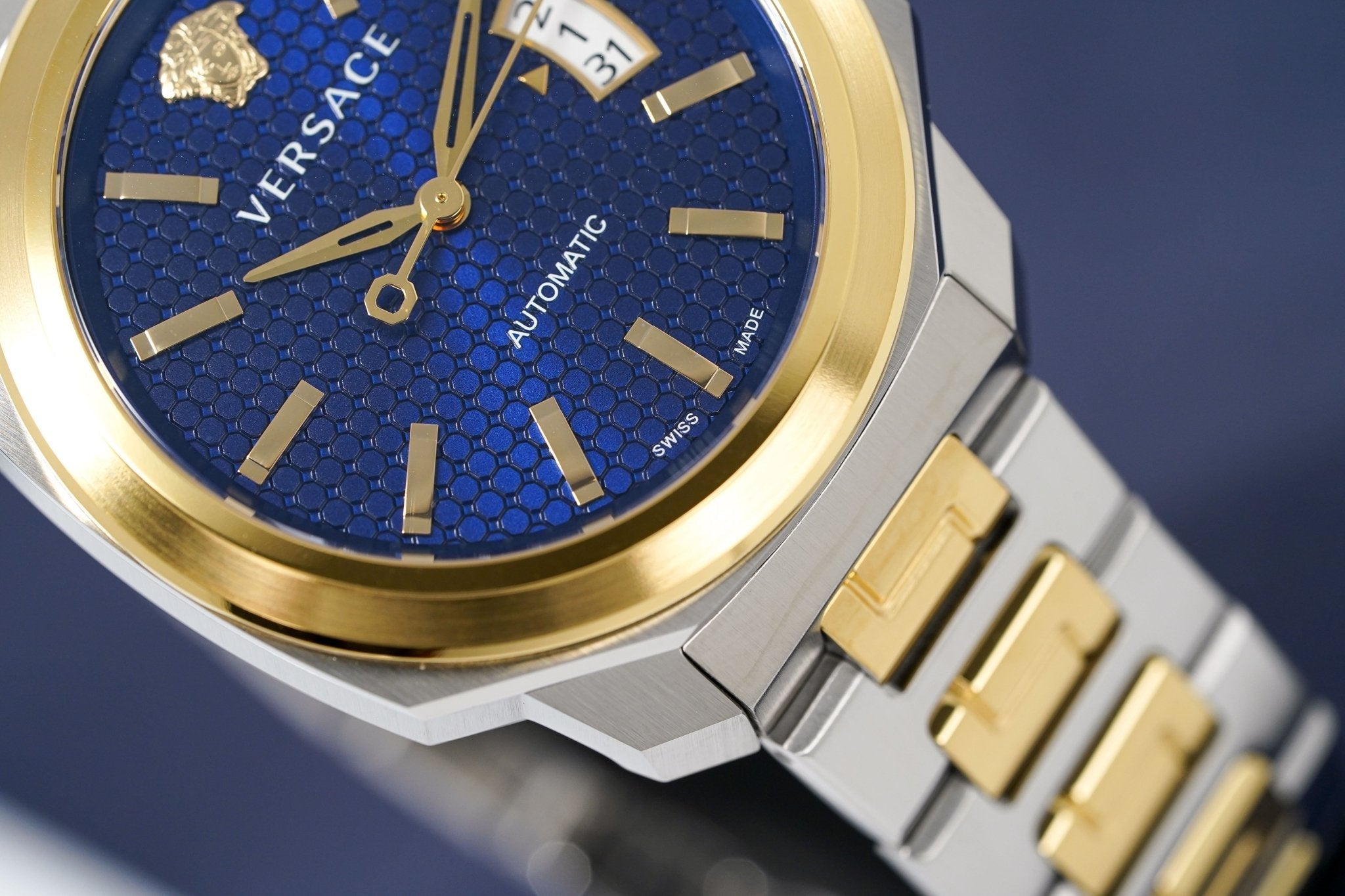 Versace Men's Watch Dylos Automatic  Blue Two-Tone
