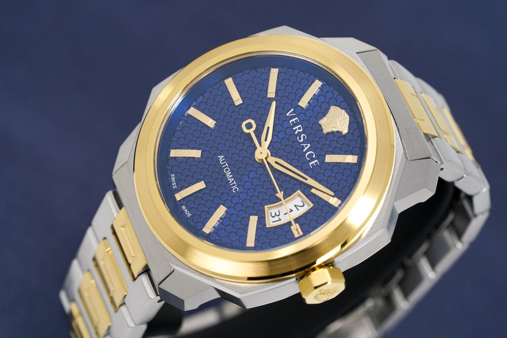 Versace Men's Watch Dylos Automatic  Blue Two-Tone