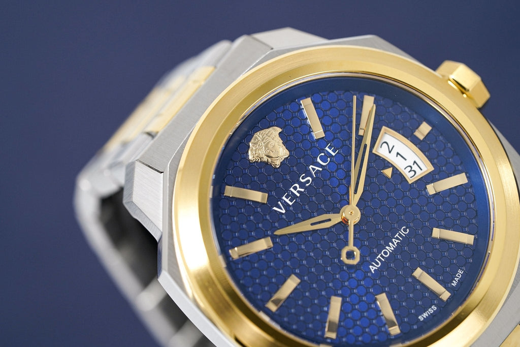 Versace Men's Watch Dylos Automatic  Blue Two-Tone