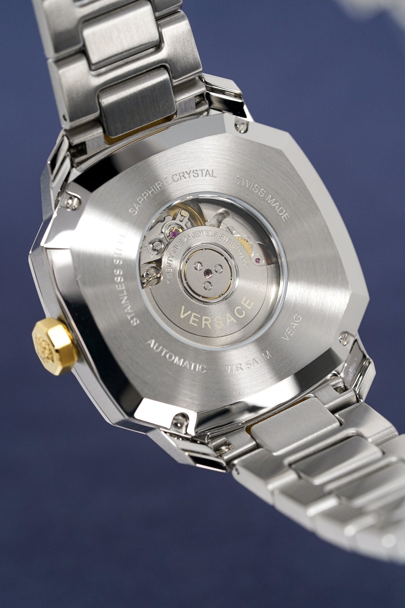 Versace Men's Watch Dylos Automatic  Blue Two-Tone
