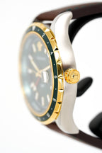 Versace Men's Watch Hellenyium GMT Green Leather