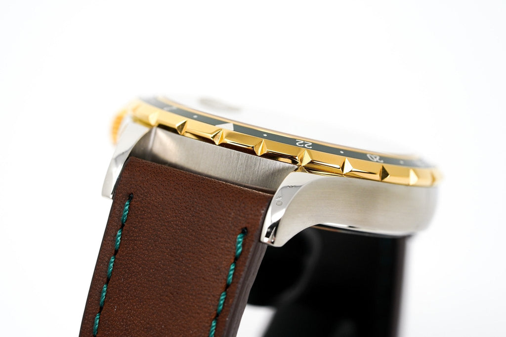 Versace Men's Watch Hellenyium GMT Green Leather