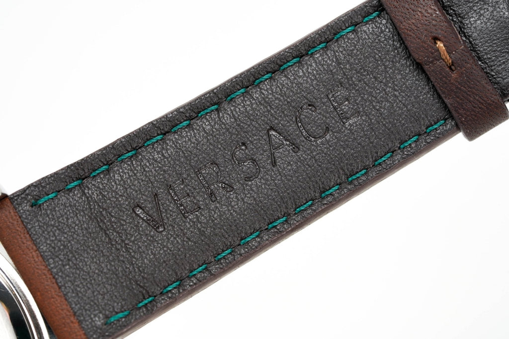 Versace Men's Watch Hellenyium GMT Green Leather