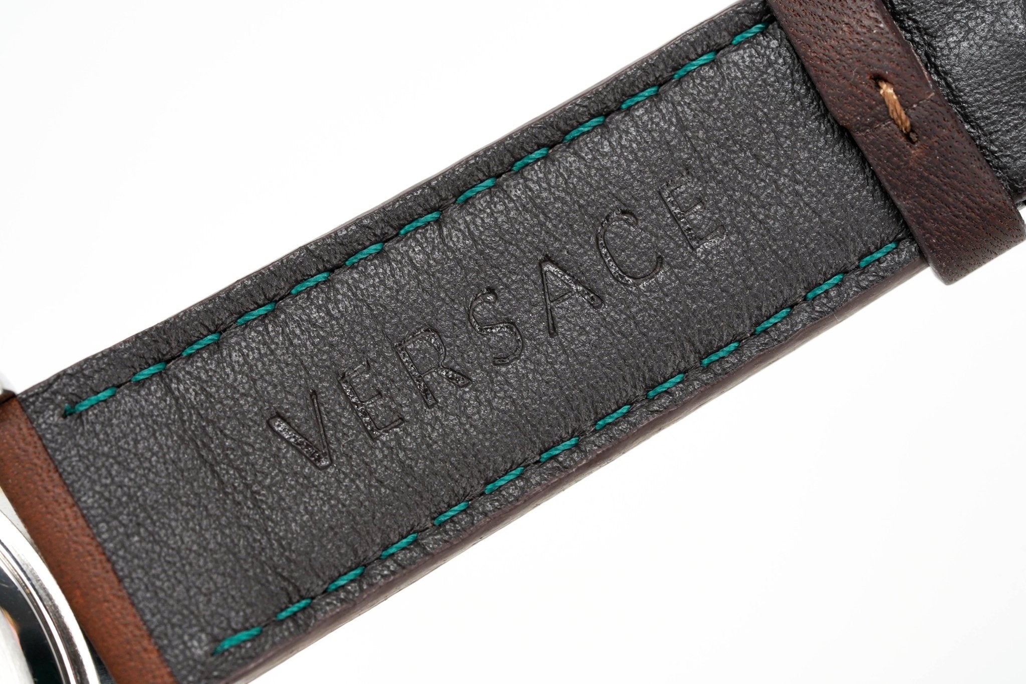 Versace Men's Watch Hellenyium GMT Green Leather