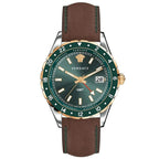 Versace Men's Watch Hellenyium GMT Green Leather