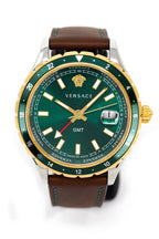 Versace Men's Watch Hellenyium GMT Green Leather