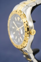 Versace Men's Watch Hellenyium GMT Blue Two-Tone Bracelet