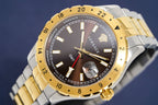 Versace Men's Watch Hellenyium GMT Brown Two-Tone Bracelet