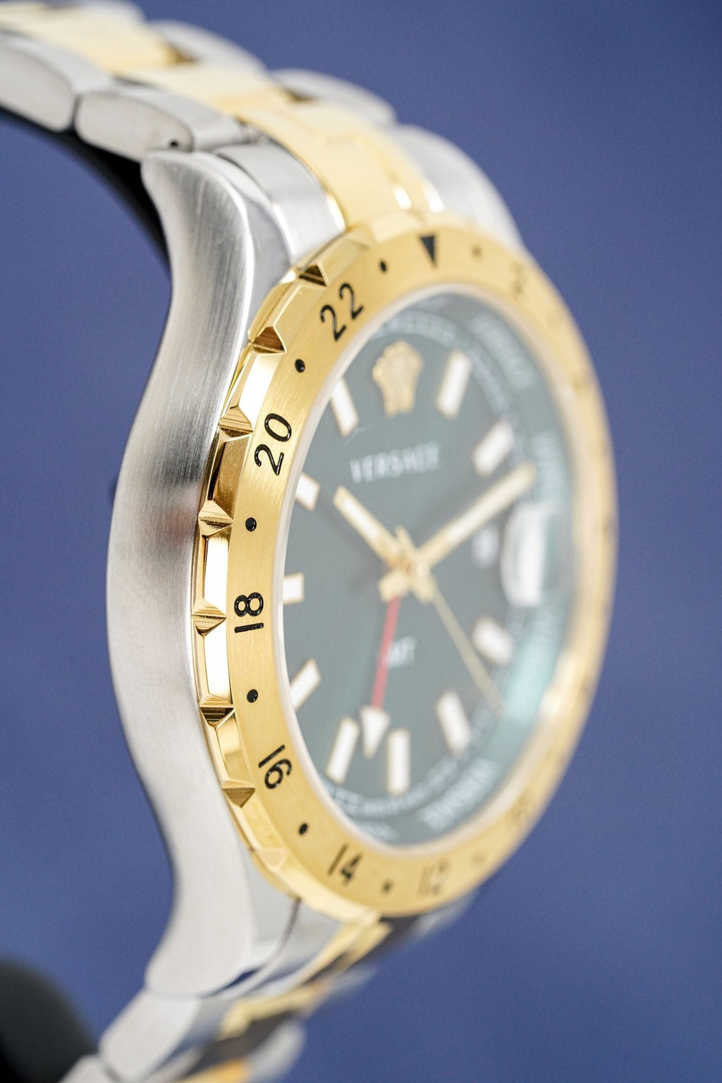 Versace Men's Watch Hellenyium GMT Two-Tone Green