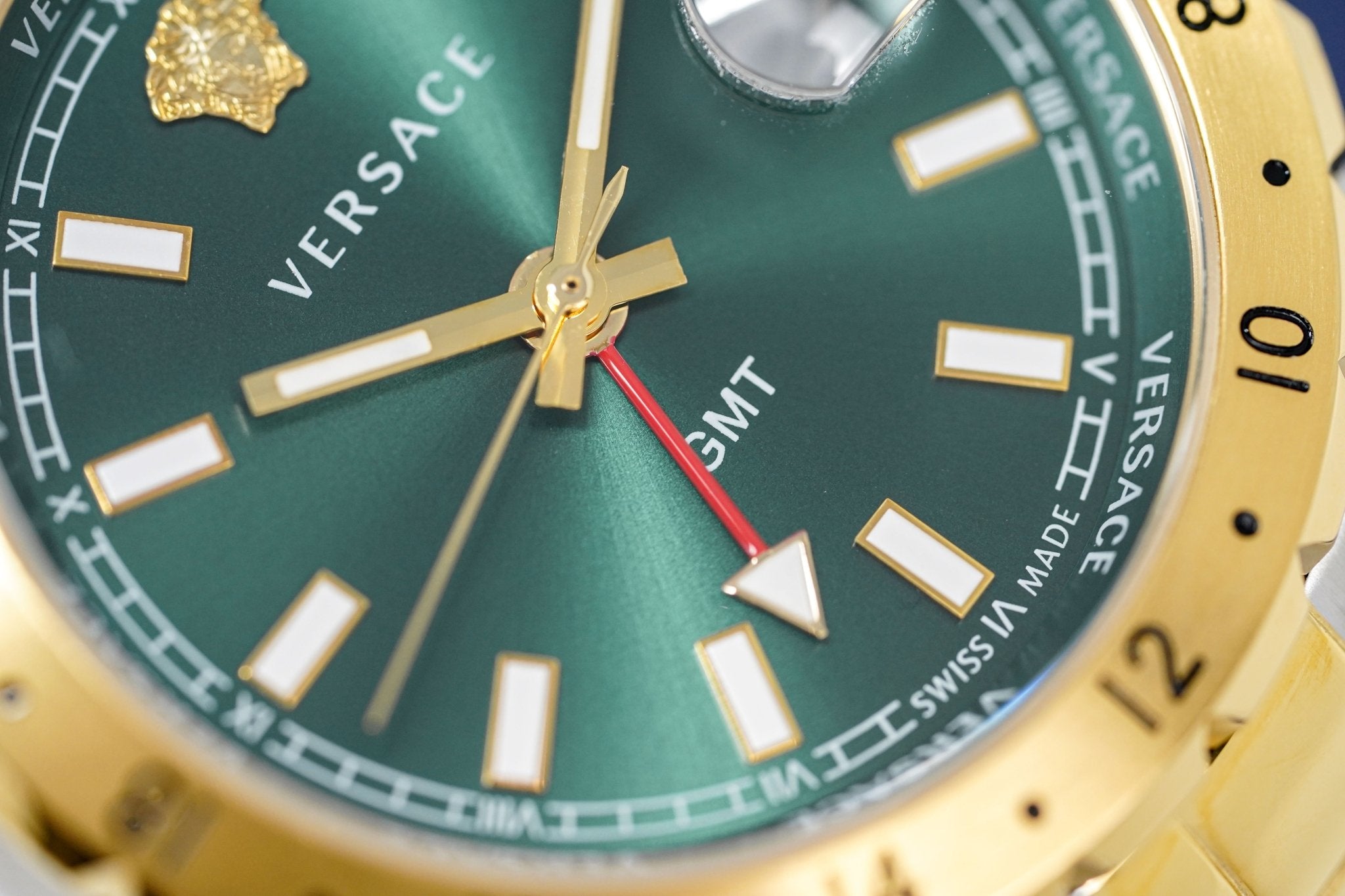 Versace Men's Watch Hellenyium GMT Two-Tone Green