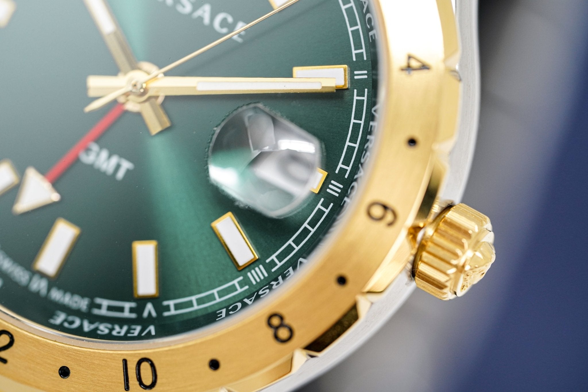 Versace Men's Watch Hellenyium GMT Two-Tone Green