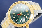 Versace Men's Watch Hellenyium GMT Two-Tone Green