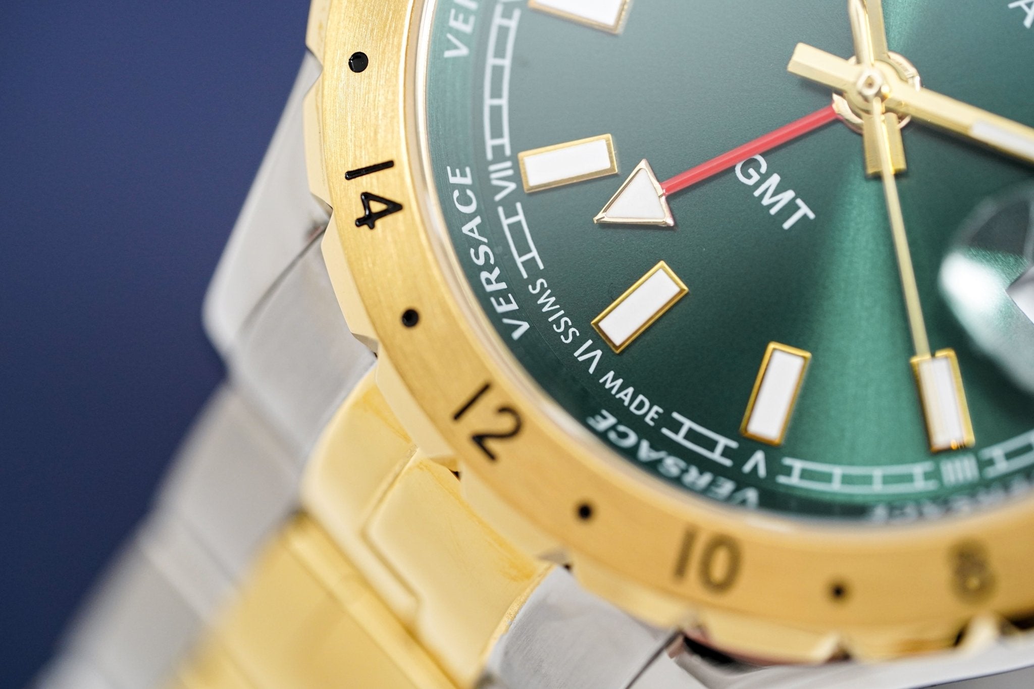 Versace Men's Watch Hellenyium GMT Two-Tone Green