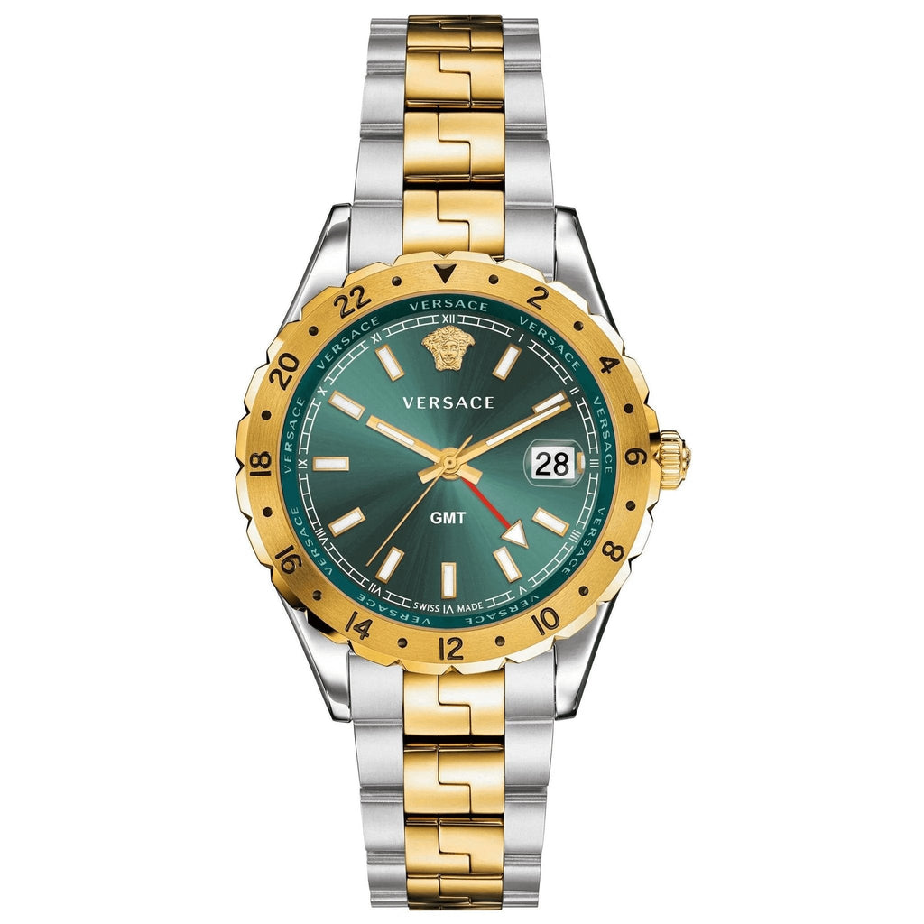 Versace Men's Watch Hellenyium GMT Two-Tone Green