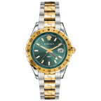 Versace Men's Watch Hellenyium GMT Two-Tone Green