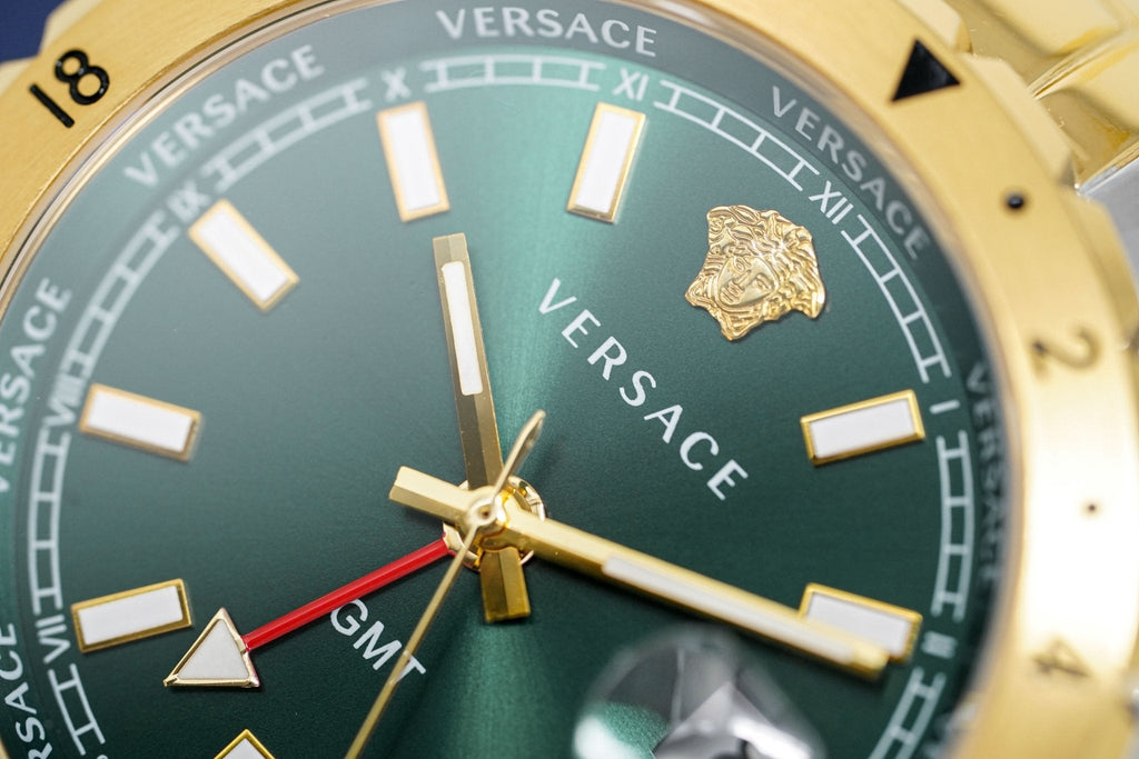 Versace Men's Watch Hellenyium GMT Two-Tone Green