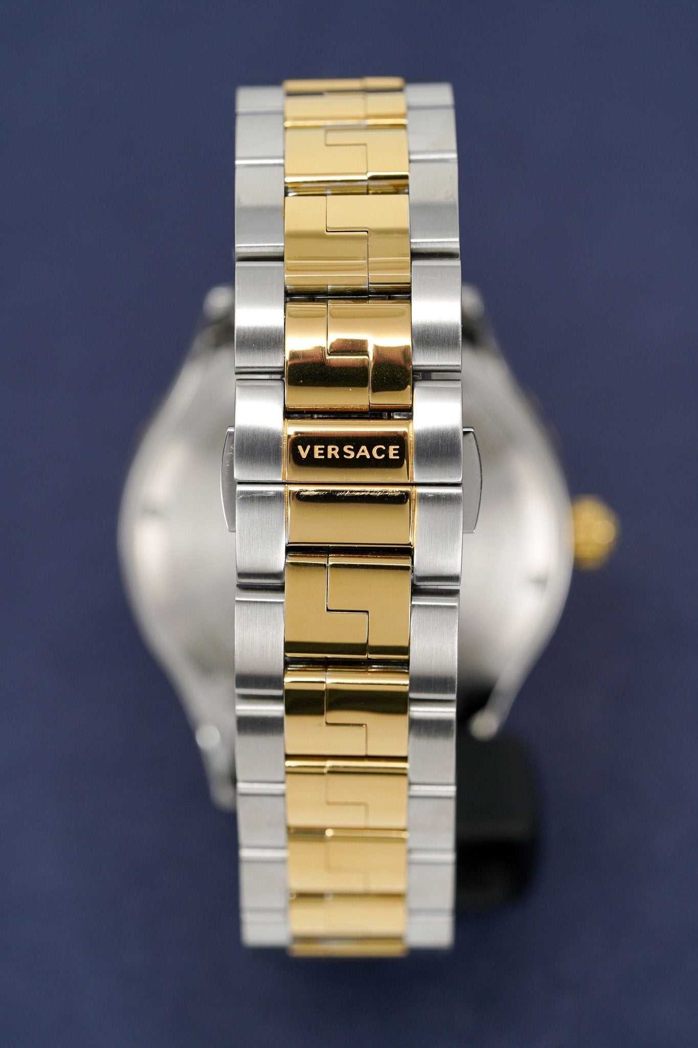 Versace Men's Watch Hellenyium GMT Two-Tone Silver