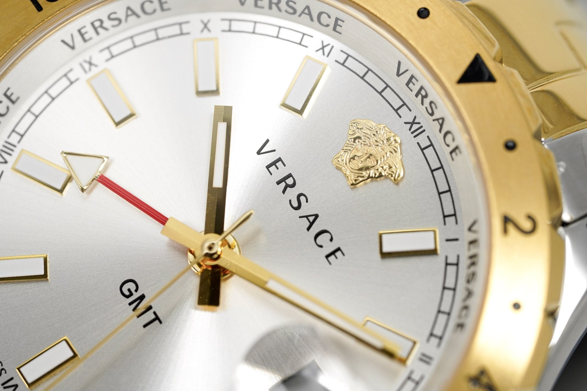 Versace Men's Watch Hellenyium GMT Two-Tone Silver