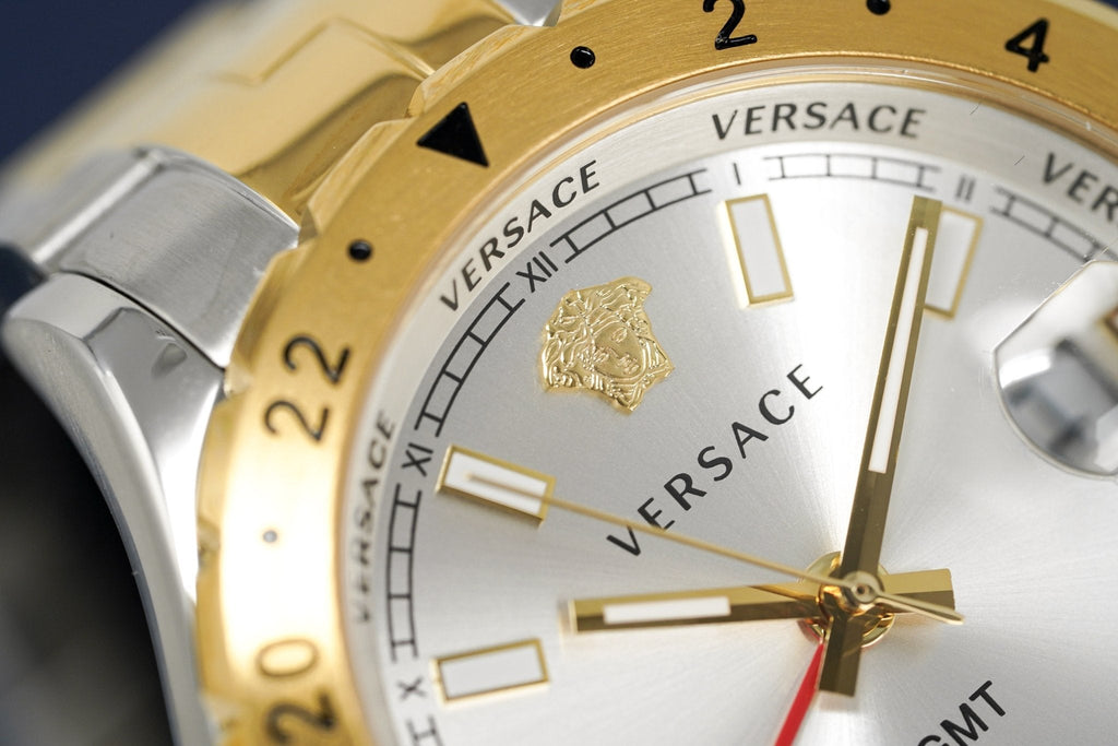 Versace Men's Watch Hellenyium GMT Two-Tone Silver