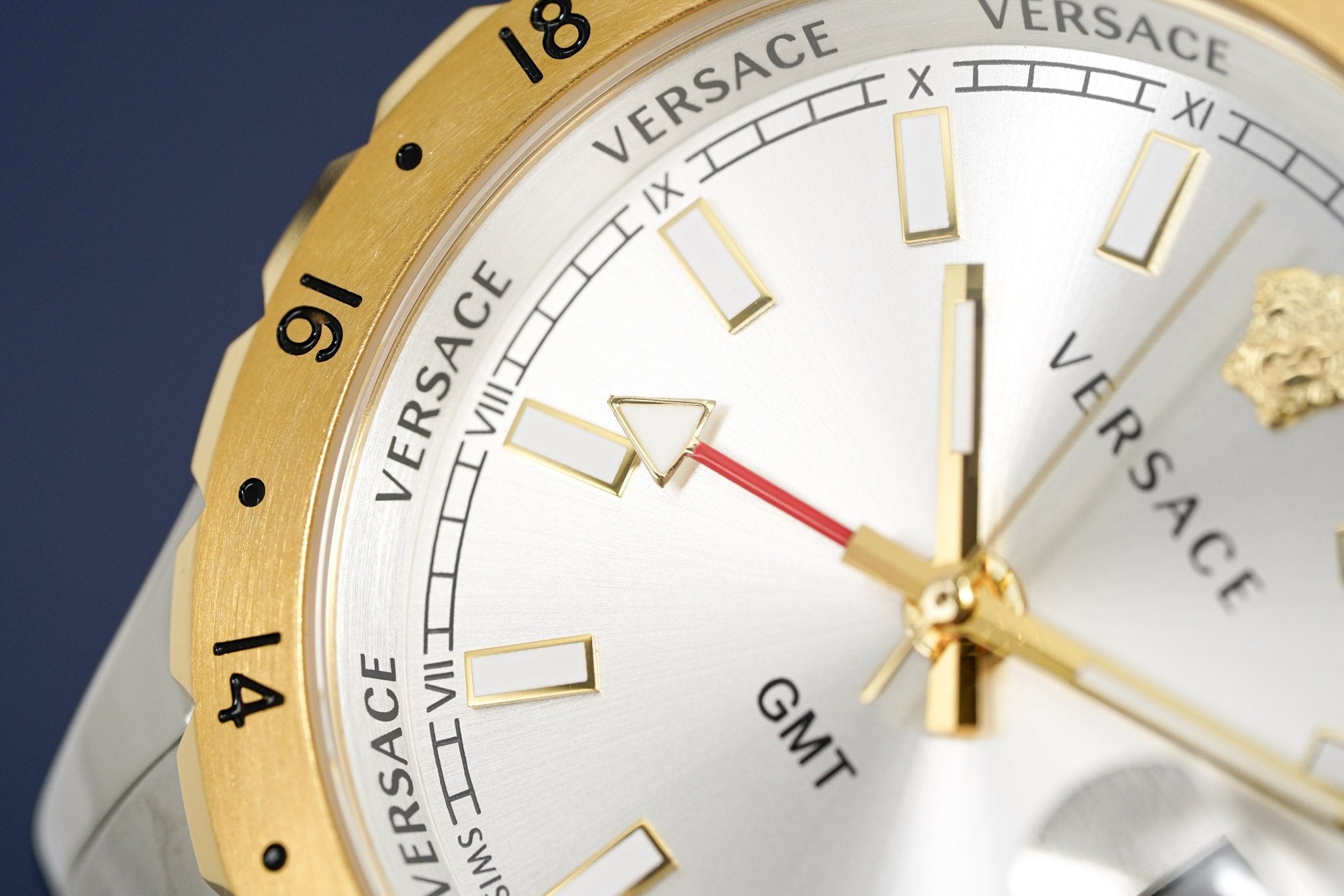 Versace Men's Watch Hellenyium GMT Two-Tone Silver