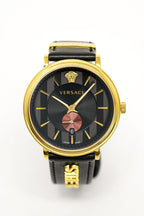 Versace Men's Watch V-Circle Gold Black