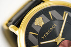 Versace Men's Watch V-Circle Gold Black