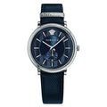 Versace Men's Watch V-Circle Small Seconds Blue