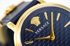 Versace Ladies Watch V-Circle 38mm Blue Gold