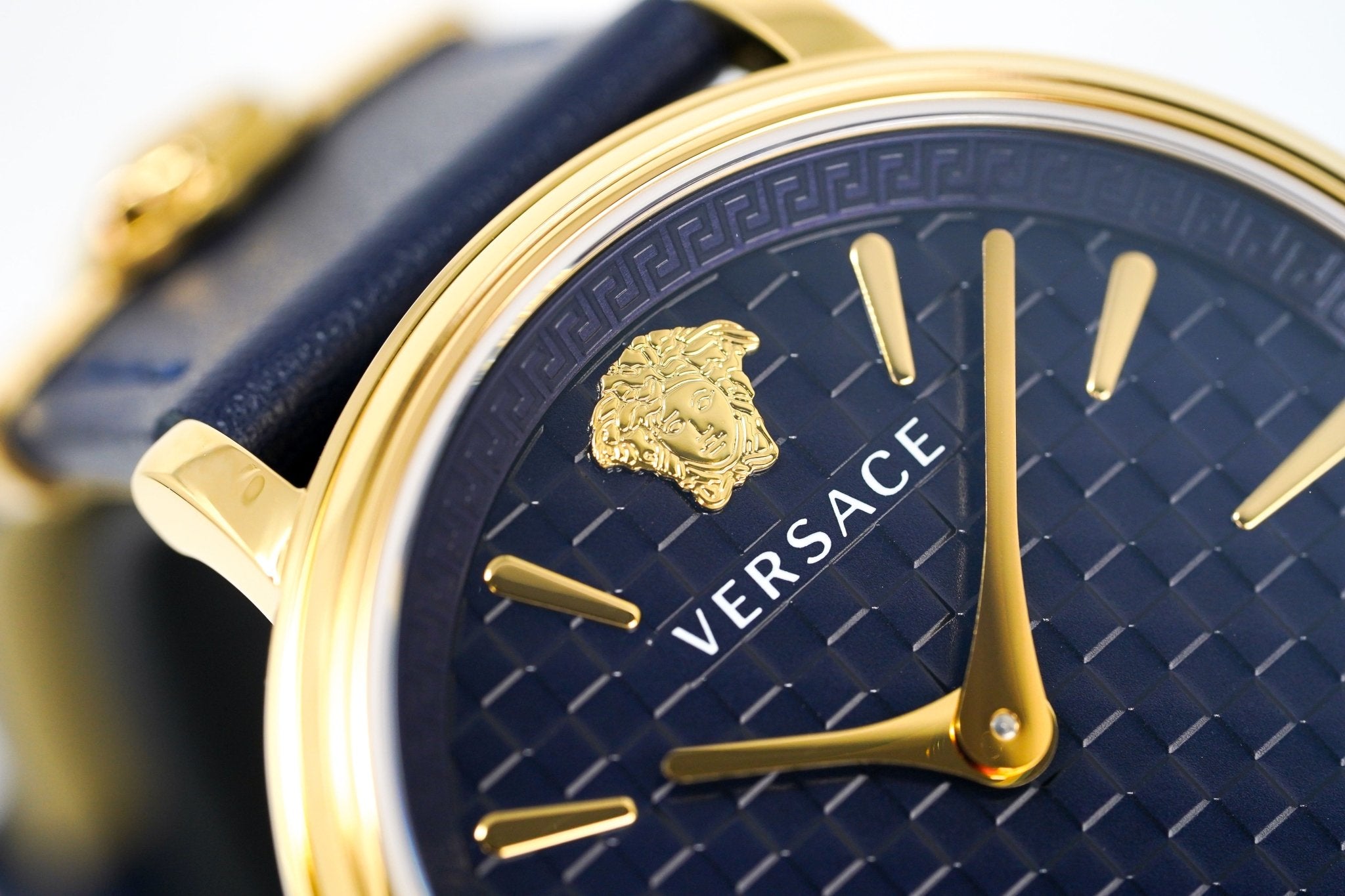 Versace Ladies Watch V-Circle 38mm Blue Gold