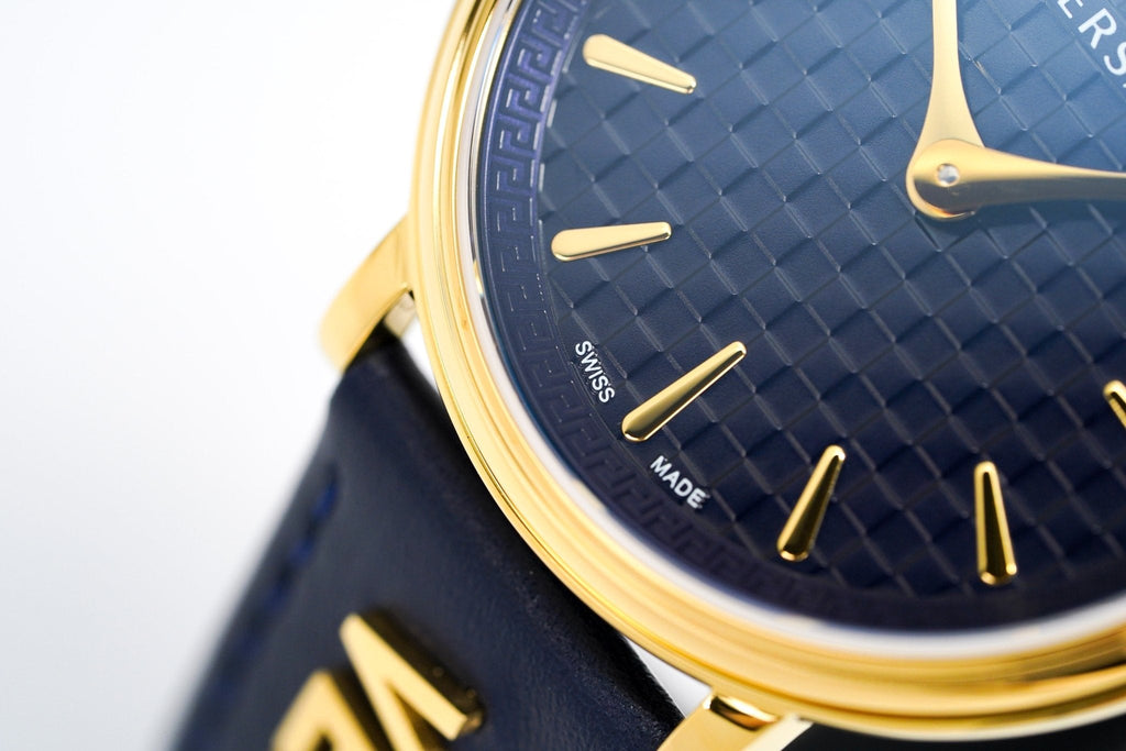 Versace Ladies Watch V-Circle 38mm Blue Gold